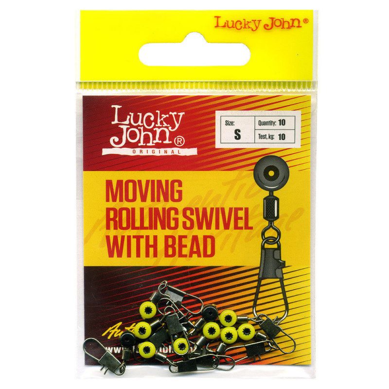 Lucky John Durchlaufwirbel - Moving Rolling Swivel With Bead