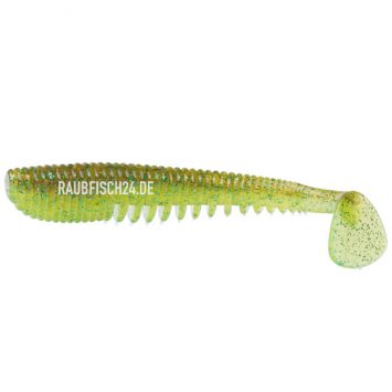 Westin ShadTeez Slim 10 Cm – Esca In Gomma Sottile, Colore Slime Curd, Con Coda A Pala, Per Pesca A Lancio E Verticale